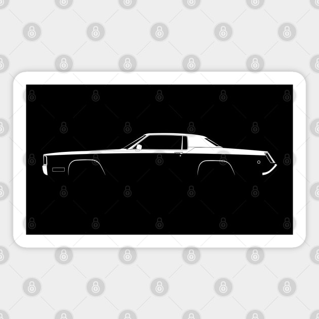 Cadillac Eldorado (1968) Silhouette Magnet by Car-Silhouettes